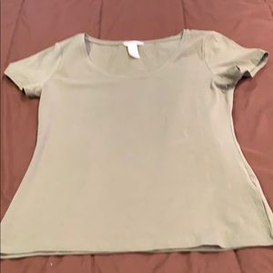 Basic olive colored tee, size medium.